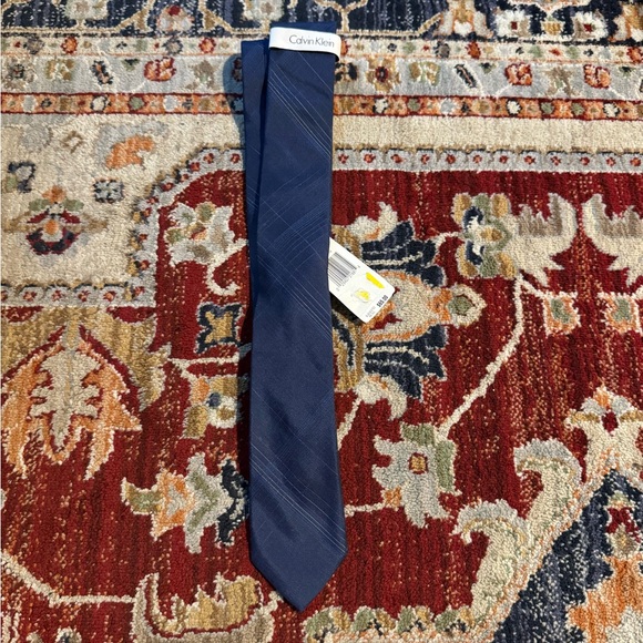 Calvin Klein Silk Tie New Blue - Picture 1 of 7